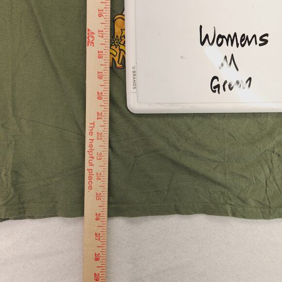 Betty Boop Rodeo Girl Casual Short Sleeve Shirt Womens Size Medium M Green - Picture 8 of 9